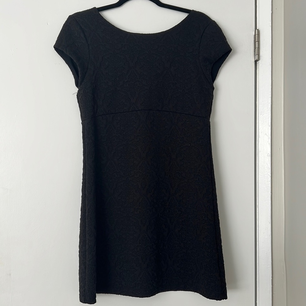 Urban Outfitters Kimchi Blue little black dress with quilted print and tie back